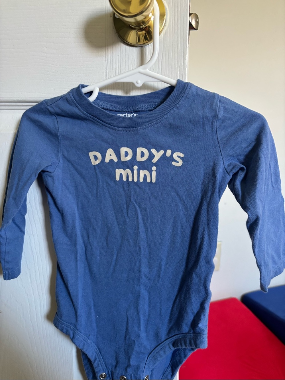 Carter's Blue 'Daddy's Mini' Long-Sleeve Bodysuit